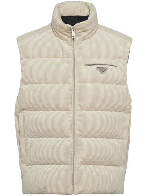 prada sgy293|Black Corduroy Down Vest .